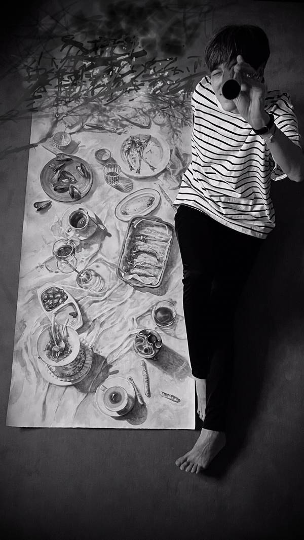 breakfast Fine Art Painting Lina Fedorenko - Subjektiv.art
