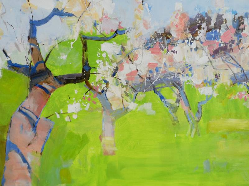 Spring garden Impressionistic Painting Yehor Dulin - Subjektiv.art