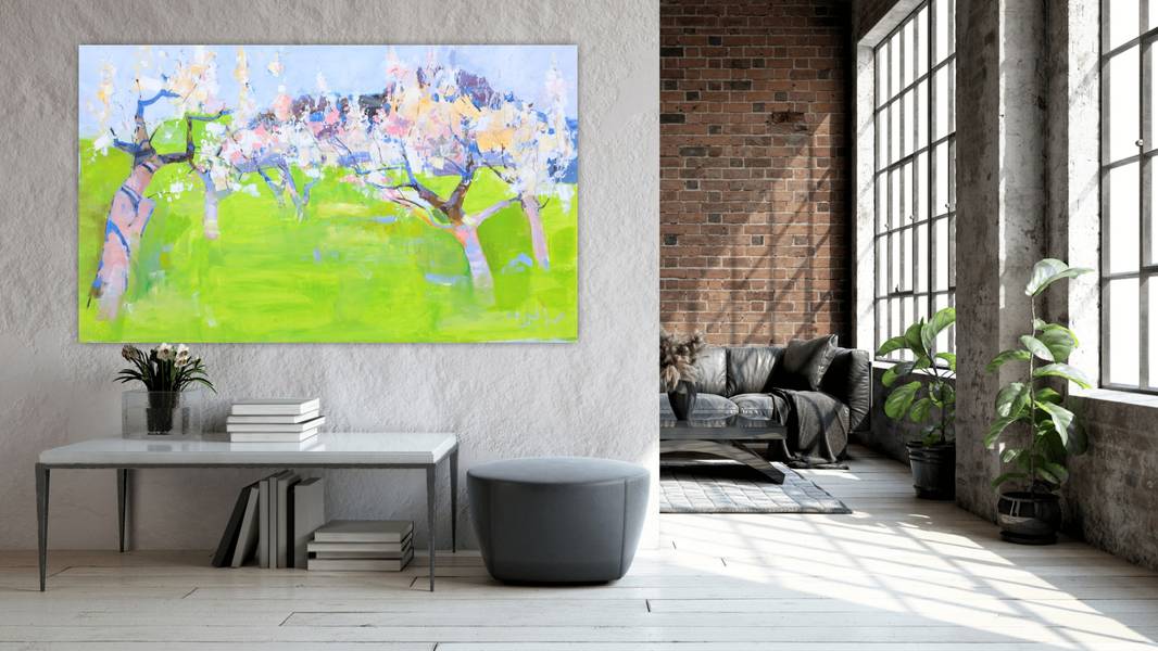 Spring garden Impressionistic Painting Yehor Dulin - Subjektiv.art