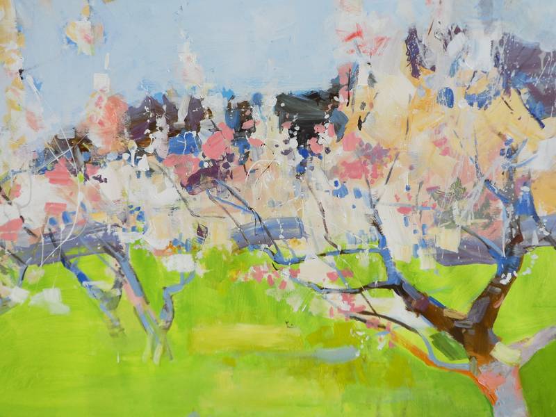Spring garden Impressionistic Painting Yehor Dulin - Subjektiv.art