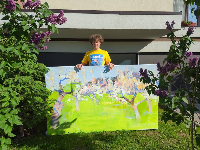 Spring garden Impressionistic Painting Yehor Dulin - Subjektiv.art