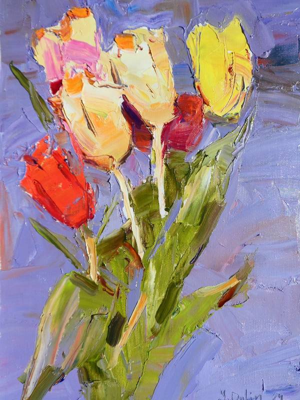 " Tulips" Fine Art Painting Yehor Dulin - Subjektiv.art