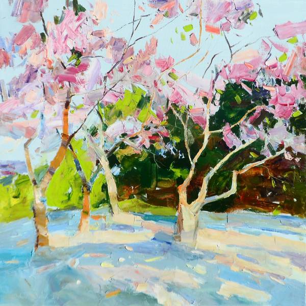 Spring garden Impressionistic Painting Yehor Dulin - Subjektiv.art