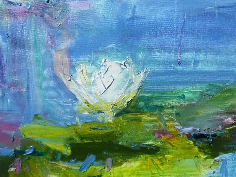 water lilies Impressionistic Painting Yehor Dulin - Subjektiv.art