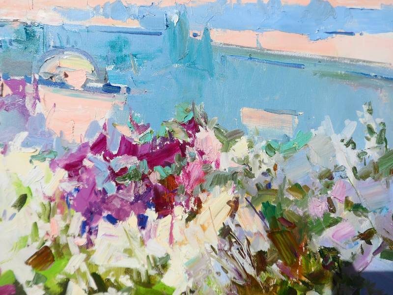 " Lilac garden " Impressionistic Painting Yehor Dulin - Subjektiv.art