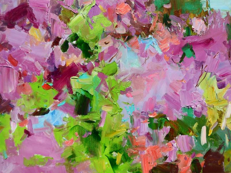 " Azalea Flowers" Fine Art Painting Yehor Dulin - Subjektiv.art