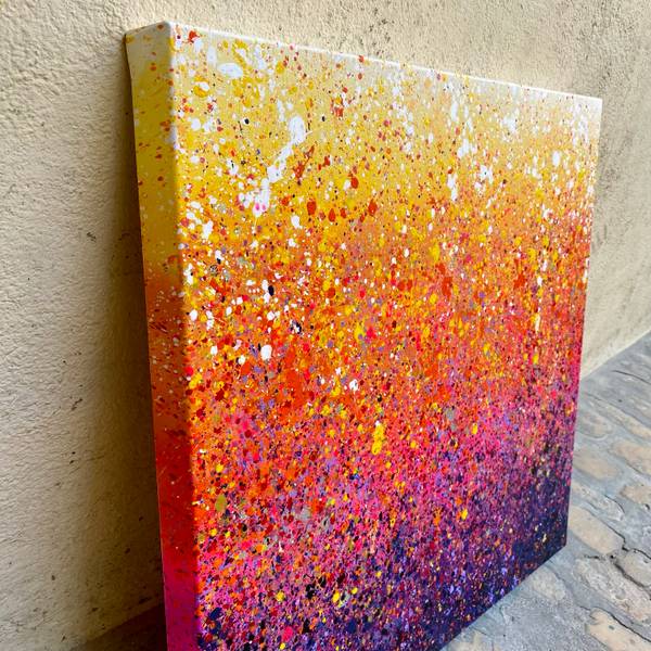 An extraordinary evening Expressive and gestural Painting Gaelle Wagner - Subjektiv.art