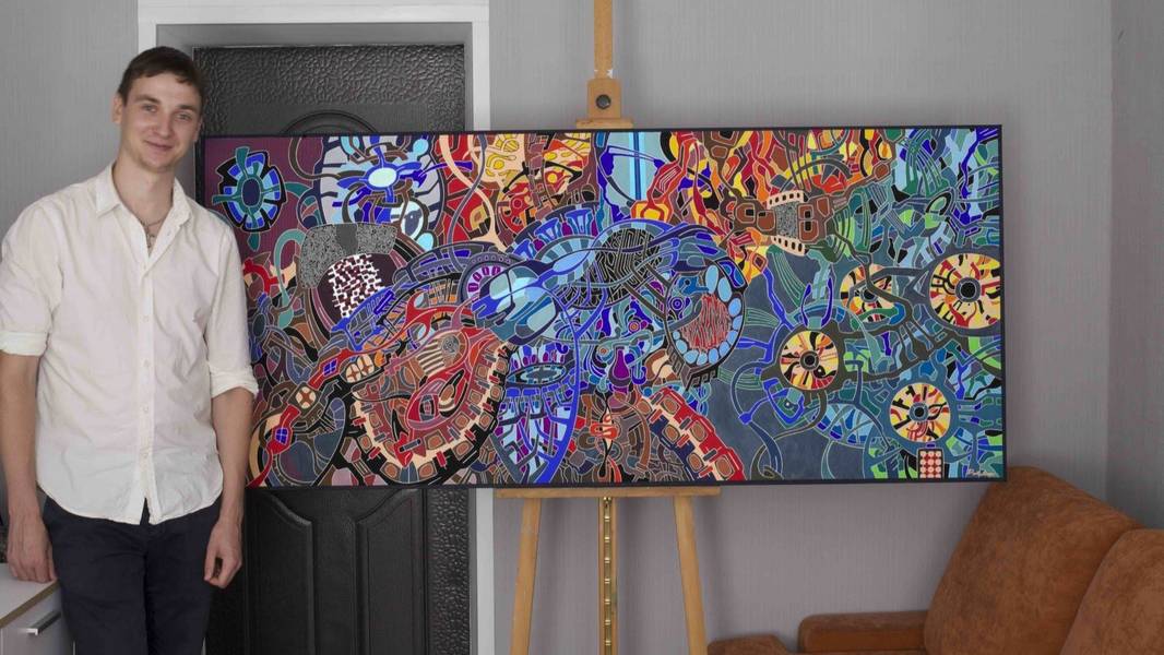 Gravity Abstract Painting Eugene Pokutnev - Subjektiv.art