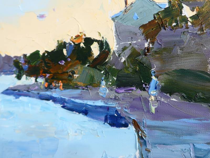 Warm evening Expressive and gestural Painting Yehor Dulin - Subjektiv.art