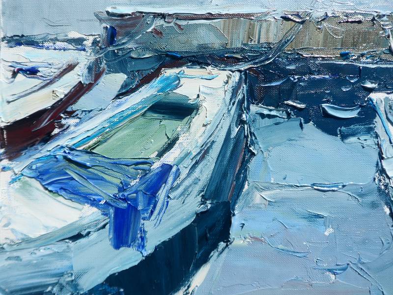 " Boats " Impressionistic Painting Yehor Dulin - Subjektiv.art