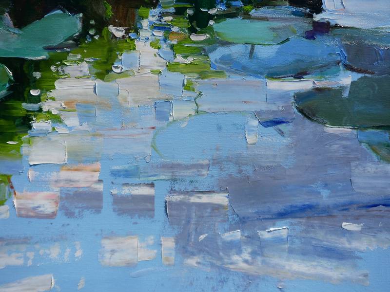 "Water lilies" Impressionistic Painting Yehor Dulin - Subjektiv.art