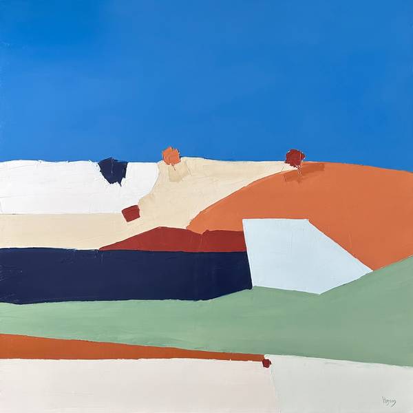 Paysage bleu (2024) Abstract Painting sandrine HIRSON - Subjektiv.art