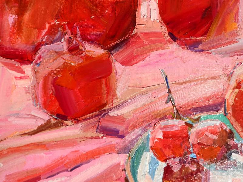 " Holiday pomegranate " Expressive and gestural Painting Yehor Dulin - Subjektiv.art