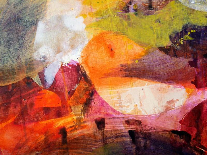 First in the Spring Abstract Painting Alena Kuznetsova - Subjektiv.art