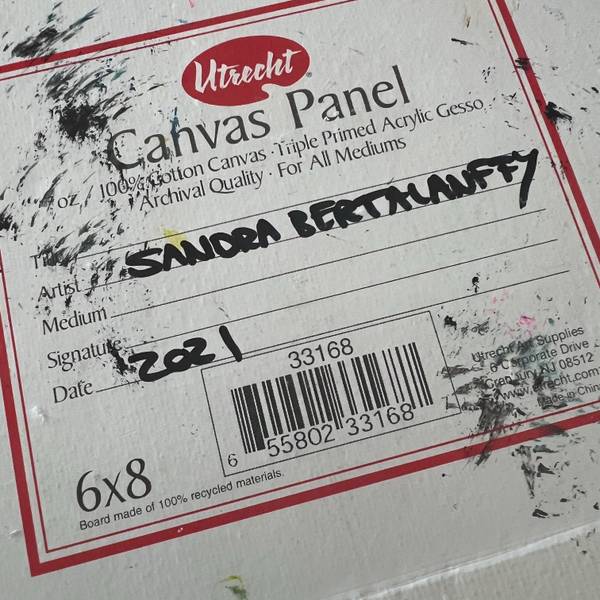 Teal Modern Painting Sandra Bertalanffy - Subjektiv.art