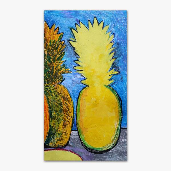 Pineapples Naive Painting Artem Andreichuk - Subjektiv.art