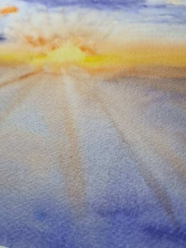 Sky from my window Expressive and gestural Painting Olena Yemelianova - Subjektiv.art