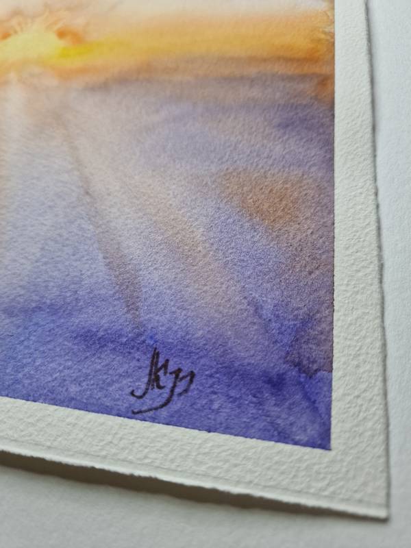 Sky from my window Expressive and gestural Painting Olena Yemelianova - Subjektiv.art