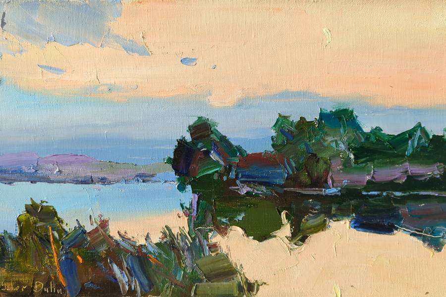 " Silence, evening " Fine Art Painting Yehor Dulin - Subjektiv.art