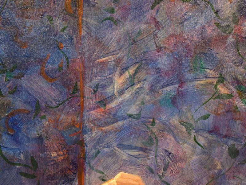 Dans la chambre bleue, ton corps parfois s’endormait comme une vague dans l'océan. Mon œil s’y promenait, d’une course errante à travers l’immense idéal. Fine Art Painting francois page - Subjektiv.art