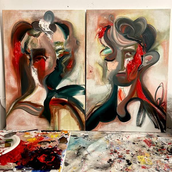 Temet Nosce Expressive and gestural Painting Anna Kostritskaya - Subjektiv.art