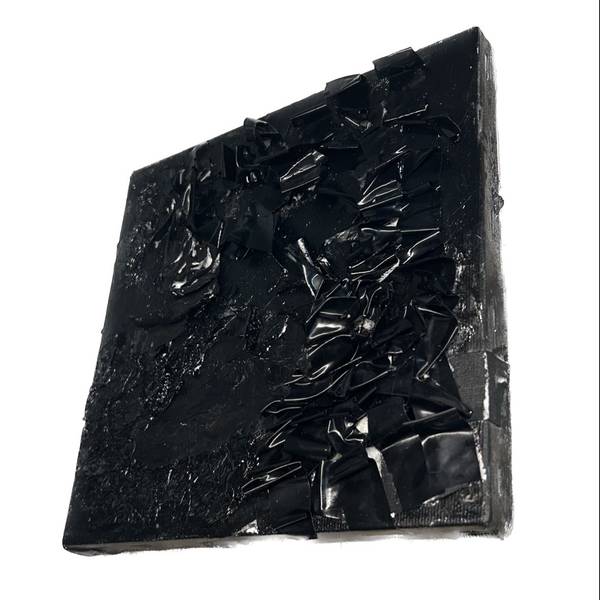 Black Abstract Painting Kalyna Seriakovska - Subjektiv.art