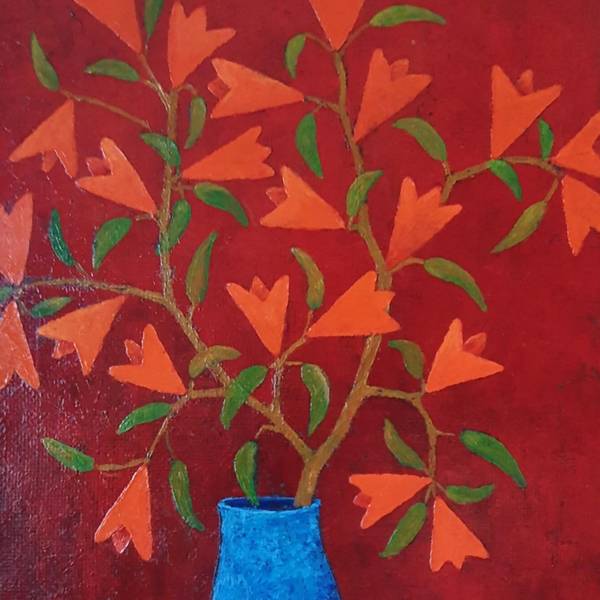 Pomegranate branches Fine Art Painting David Sharashydze - Subjektiv.art