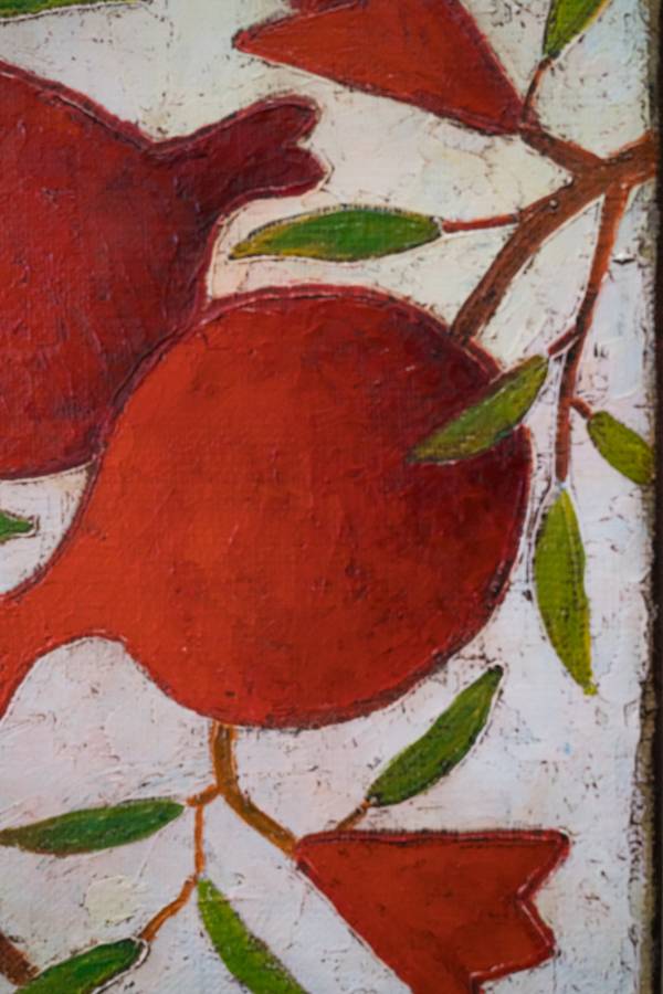 Pomegranate branch Fine Art Painting David Sharashydze - Subjektiv.art