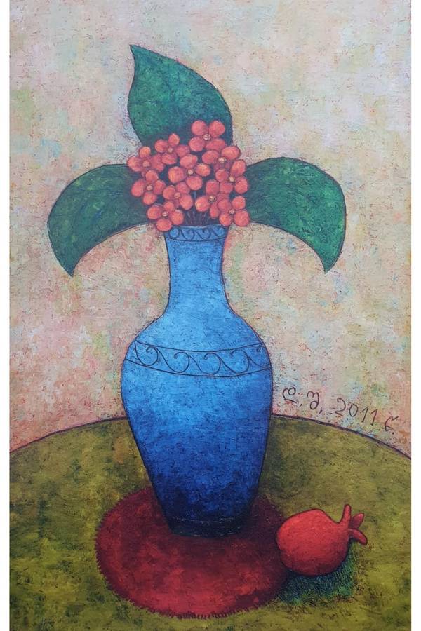 Flowers in a vase Fine Art Painting David Sharashydze - Subjektiv.art