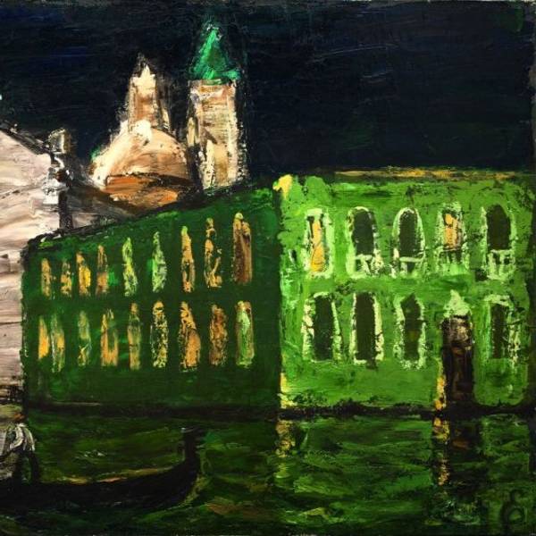 Venice. Night Grand Canal Fine Art Painting Olena Ryzhykh - Subjektiv.art