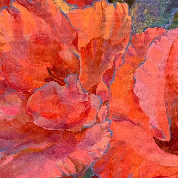 Morning gladiolus Fine Art Painting Julia Chemerys - Subjektiv.art