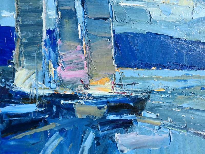 Night life Expressive and gestural Painting Yehor Dulin - Subjektiv.art