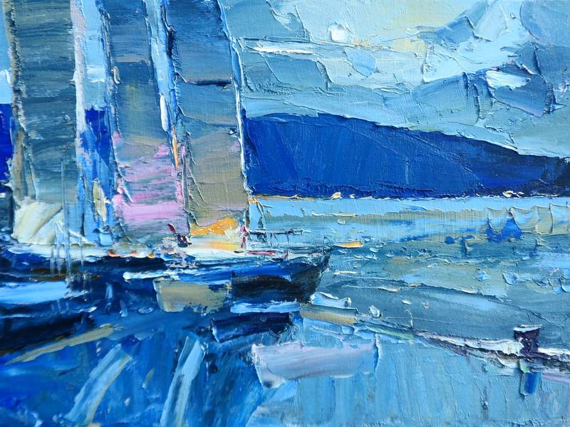 Night life Expressive and gestural Painting Yehor Dulin - Subjektiv.art