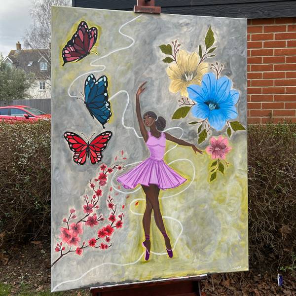 Whos in the garden Expressive and gestural Painting lydie Lulu - Subjektiv.art