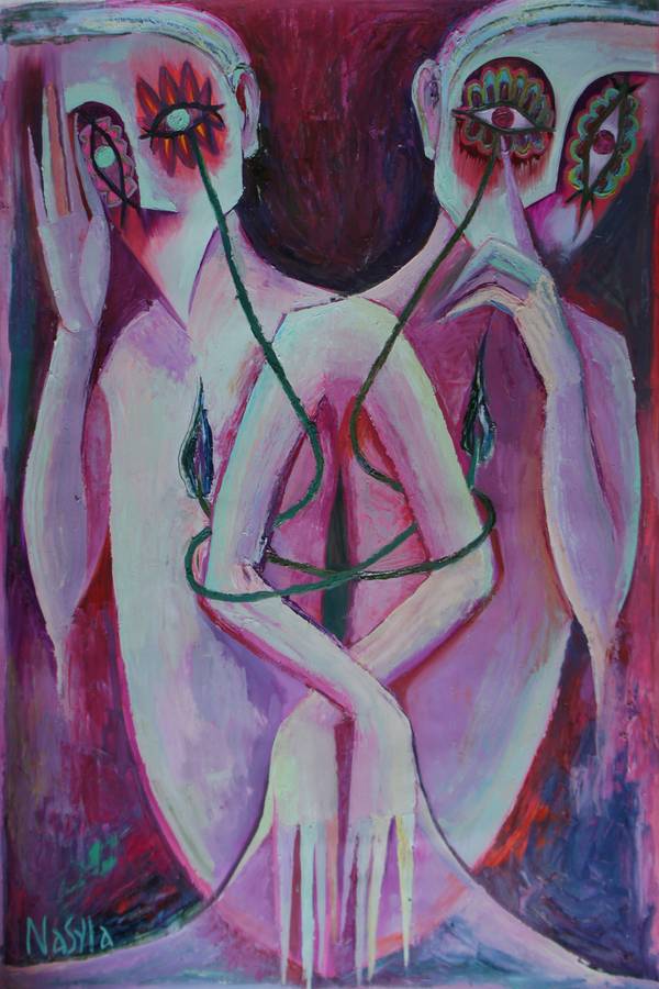 The Everything Burning and Blossoming Surrealistic Painting Anastasiia Maistrenko - Subjektiv.art