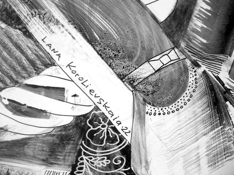 Samurai who defeated the serpent Fine Art Drawing Lana Korolievskaia - Subjektiv.art