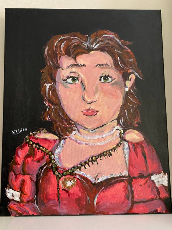 Crimson Expressive and gestural Painting wejden nn - Subjektiv.art