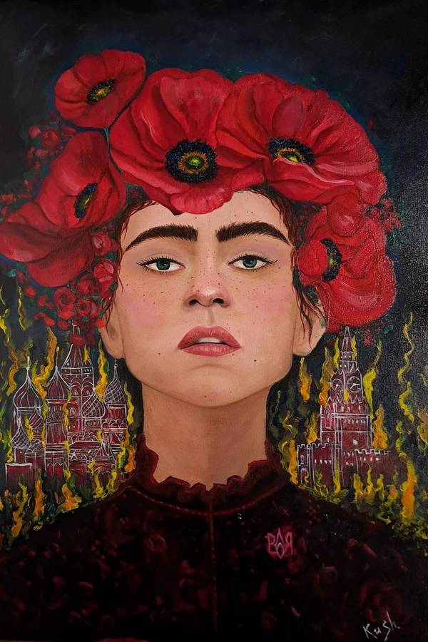 Fire of Freedom Modern Painting Viktoriia Kush - Subjektiv.art