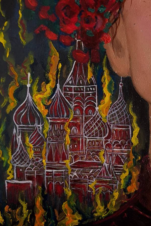 Fire of Freedom Modern Painting Viktoriia Kush - Subjektiv.art