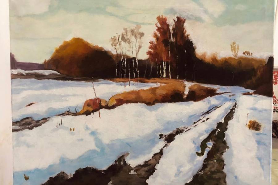 Winter landscape Impressionistic Painting lai tin - Subjektiv.art