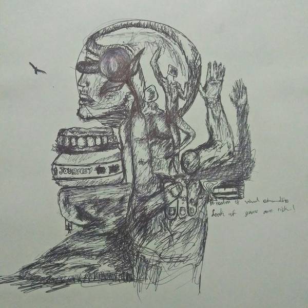 Realm Expressive and gestural Painting Bilal adam - Subjektiv.art