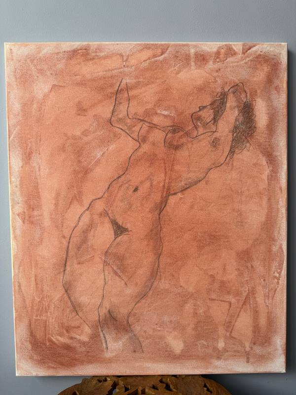 Woman Expressive and gestural Painting Anna Potomkina - Subjektiv.art