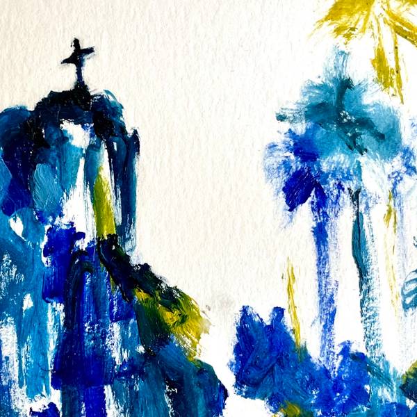 Corcovado, Cristo Redentor #2 Impressionistic Painting Catarina Vasco - Subjektiv.art