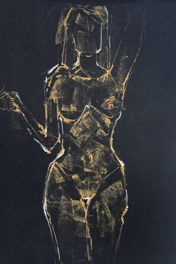  BLACK PASTELS / №122 Expressive and gestural Painting Vitaliy Dmytruk  - Subjektiv.art