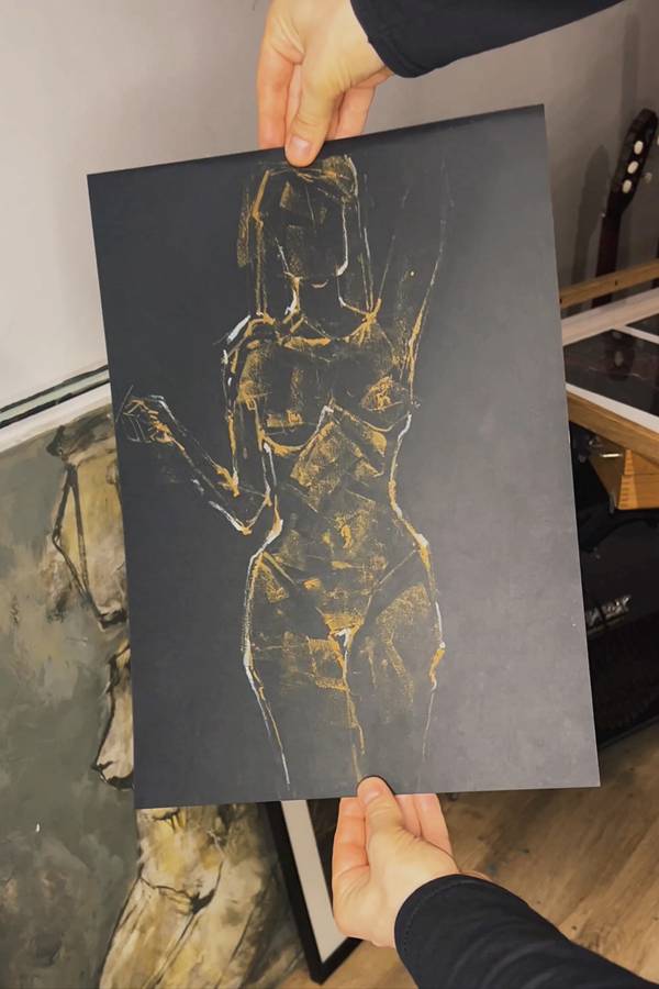  BLACK PASTELS / №122 Expressive and gestural Painting Vitaliy Dmytruk  - Subjektiv.art