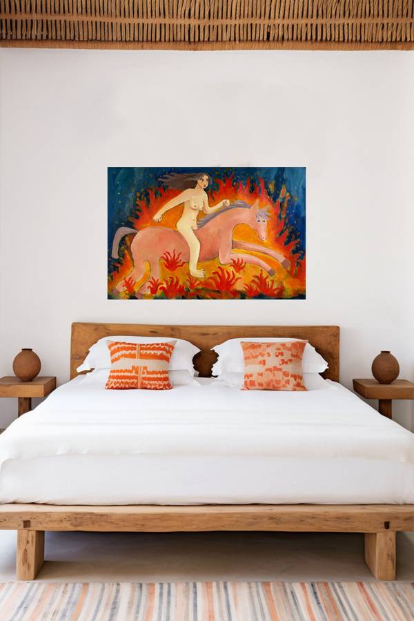 Through the Fire Fine Art Painting Oksana Fedchyshyn - Subjektiv.art