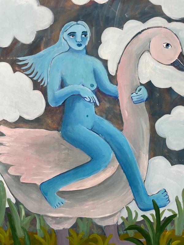 The Swan Knows the Way Fine Art Painting Oksana Fedchyshyn - Subjektiv.art