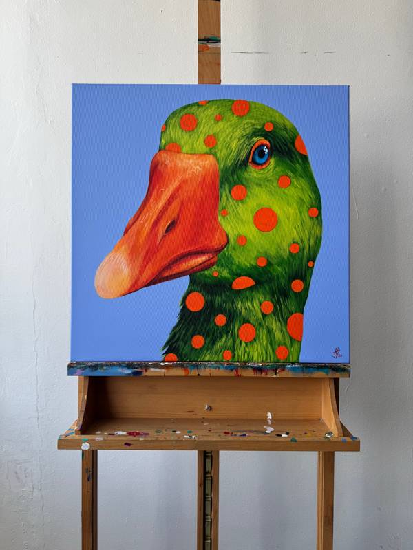 Goose Surrealistic Painting Ivanka Nechyporuk - Subjektiv.art