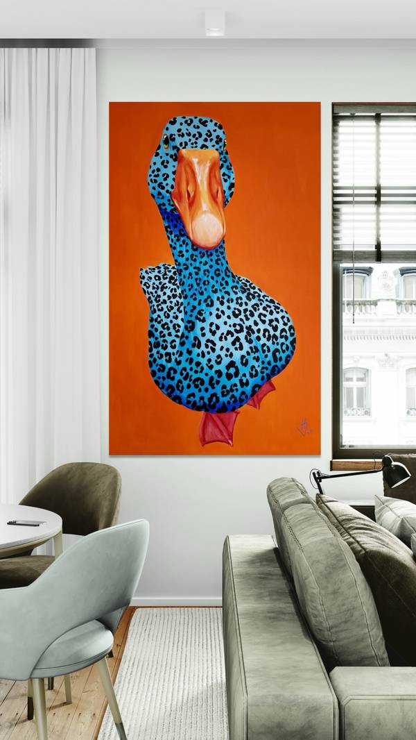 Leopard Surrealistic Painting Ivanka Nechyporuk - Subjektiv.art