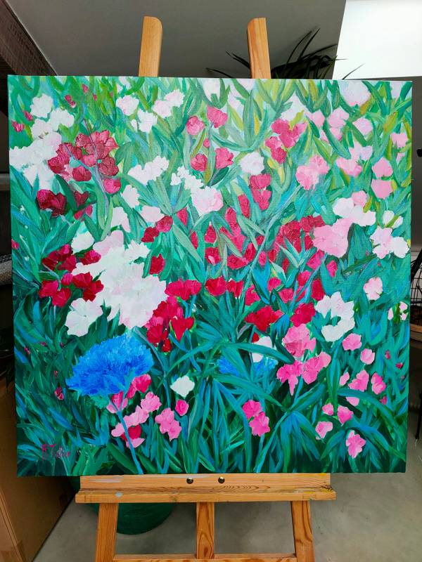Parfums d'été Abstract Painting Agnes Tiollier - Subjektiv.art